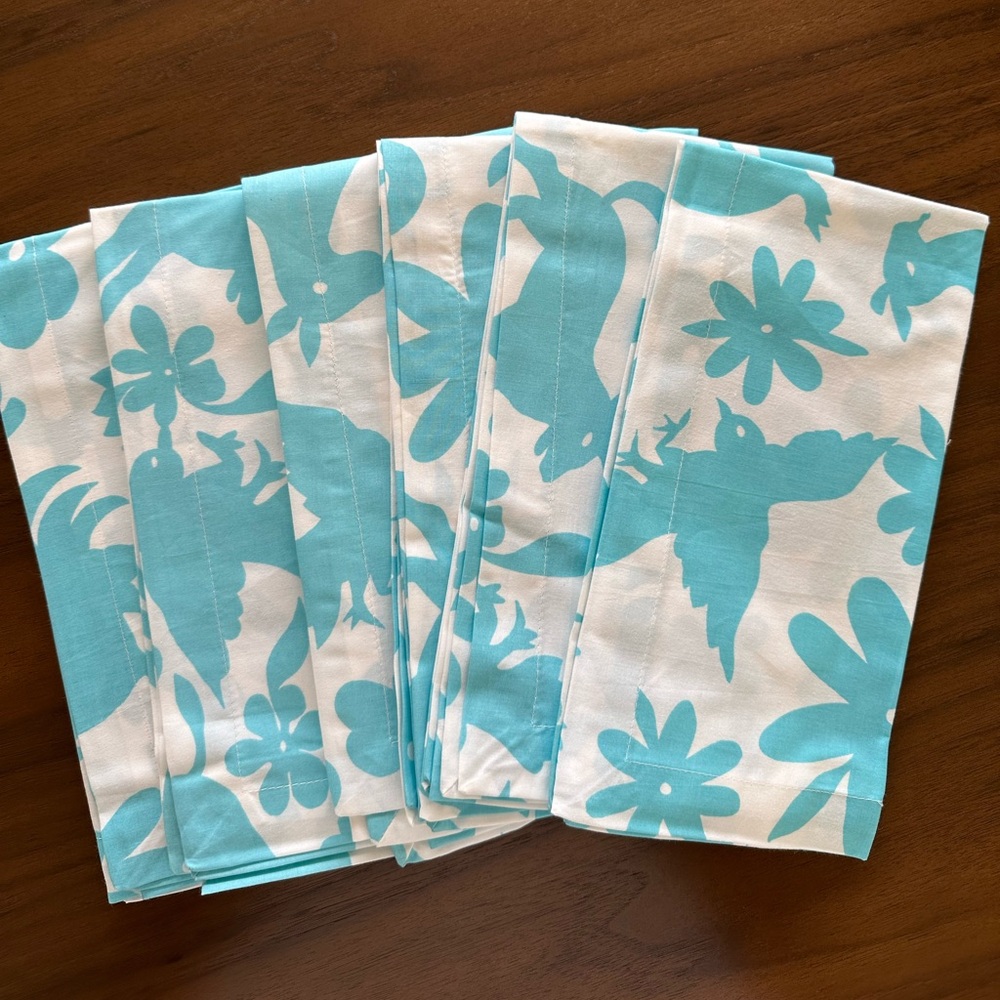Pottery Barn Dinner Napkin Mexican Animal Print